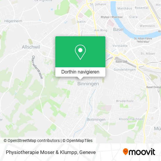 Physiotherapie Moser & Klumpp Karte
