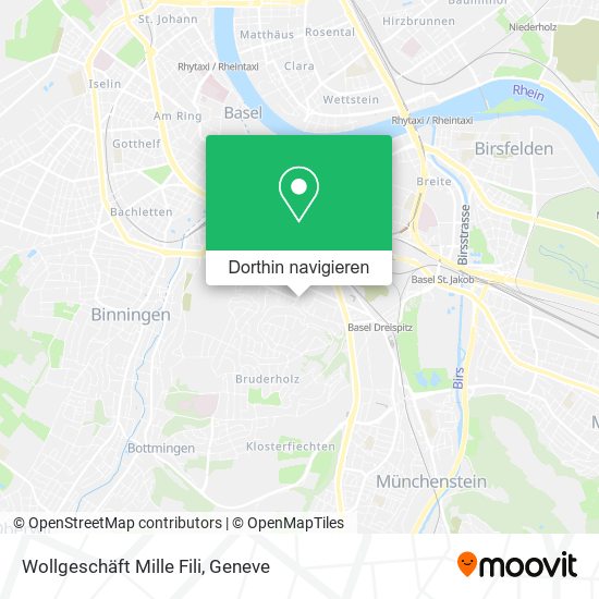 Wollgeschäft Mille Fili Karte