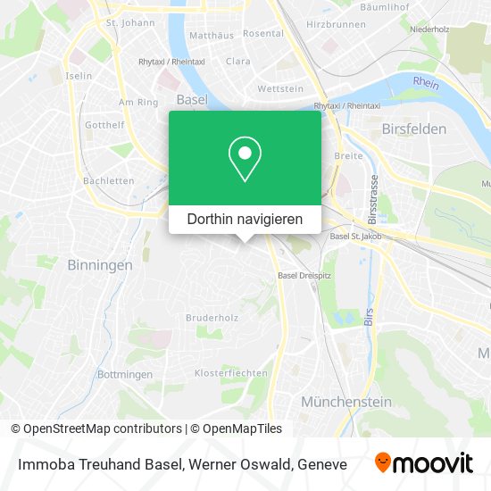 Immoba Treuhand Basel, Werner Oswald Karte
