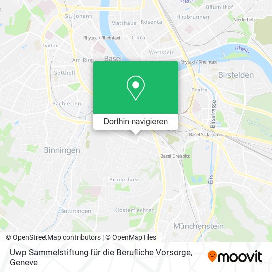 Uwp Sammelstiftung für die Berufliche Vorsorge Karte
