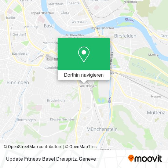 Update Fitness Basel Dreispitz Karte