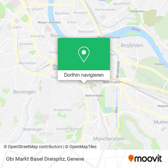 Obi Markt Basel Dreispitz Karte
