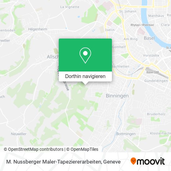 M. Nussberger Maler-Tapeziererarbeiten Karte