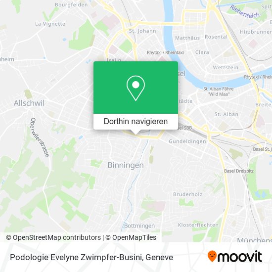 Podologie Evelyne Zwimpfer-Busini Karte