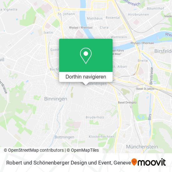 Robert und Schönenberger Design und Event Karte