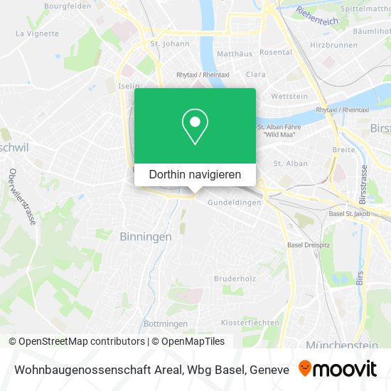 Wohnbaugenossenschaft Areal, Wbg Basel Karte