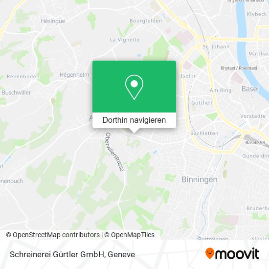 Schreinerei Gürtler GmbH Karte