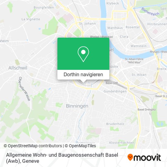 Allgemeine Wohn- und Baugenossenschaft Basel (Awb) Karte