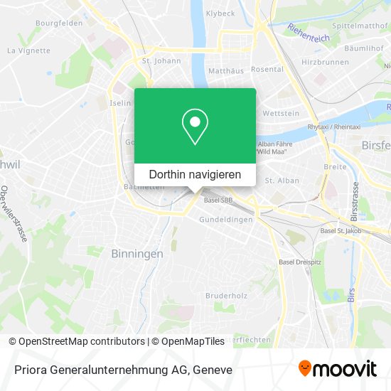Priora Generalunternehmung AG Karte