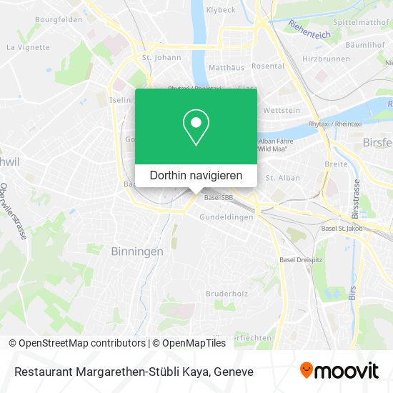 Restaurant Margarethen-Stübli Kaya Karte