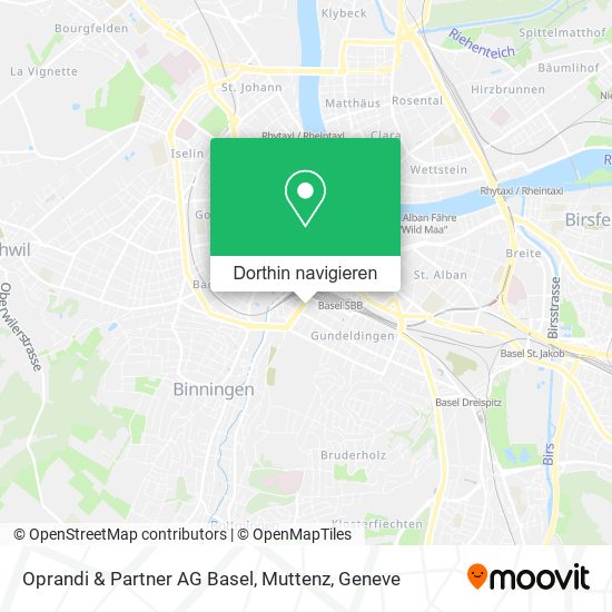 Oprandi & Partner AG Basel, Muttenz Karte