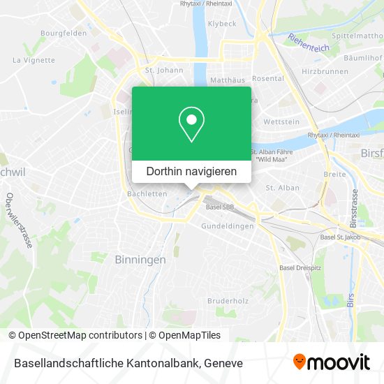 Basellandschaftliche Kantonalbank Karte