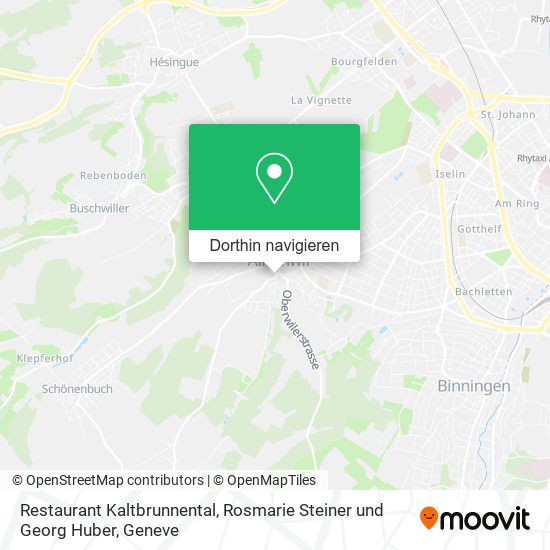 Restaurant Kaltbrunnental, Rosmarie Steiner und Georg Huber Karte
