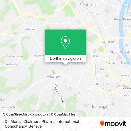Dr. Alan a. Chalmers Pharma International Consultancy Karte