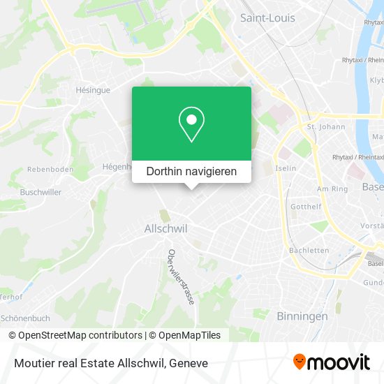 Moutier real Estate Allschwil Karte