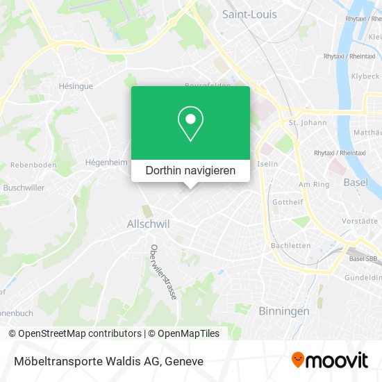 Möbeltransporte Waldis AG Karte
