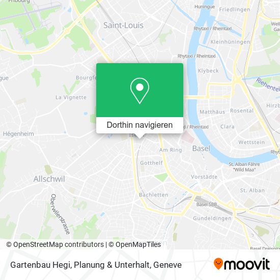 Gartenbau Hegi, Planung & Unterhalt Karte