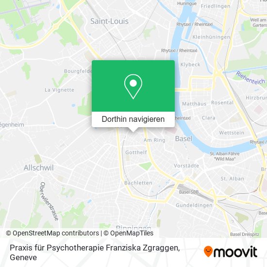 Praxis für Psychotherapie Franziska Zgraggen Karte
