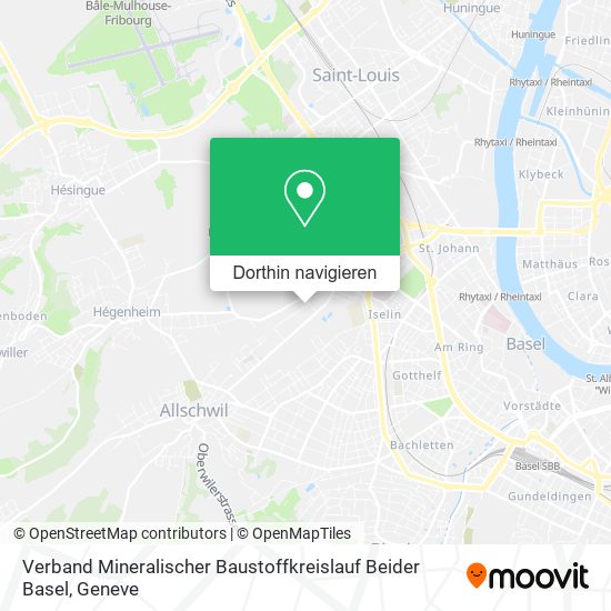 Verband Mineralischer Baustoffkreislauf Beider Basel Karte