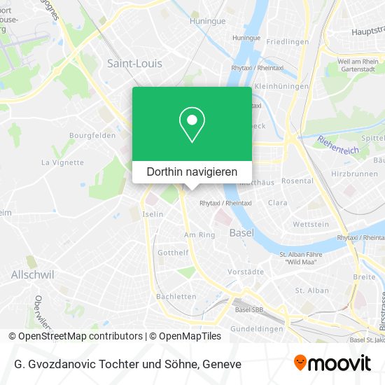 G. Gvozdanovic Tochter und Söhne Karte