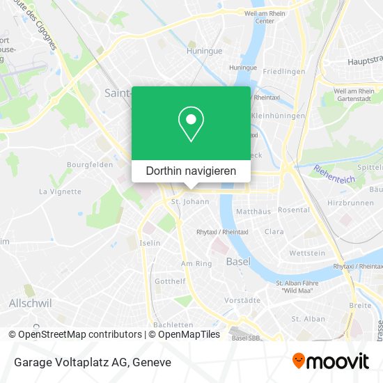 Garage Voltaplatz AG Karte