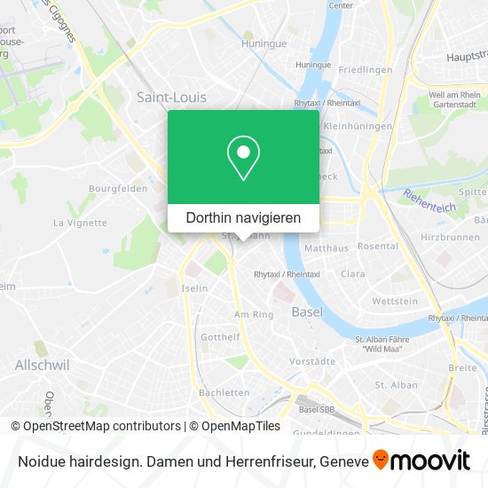 Noidue hairdesign. Damen und Herrenfriseur Karte