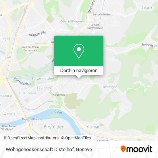 Wohngenossenschaft Distelhof Karte