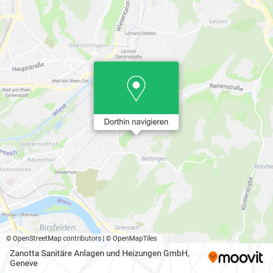 Zanotta Sanitäre Anlagen und Heizungen GmbH Karte