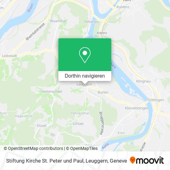 Stiftung Kirche St. Peter und Paul, Leuggern Karte