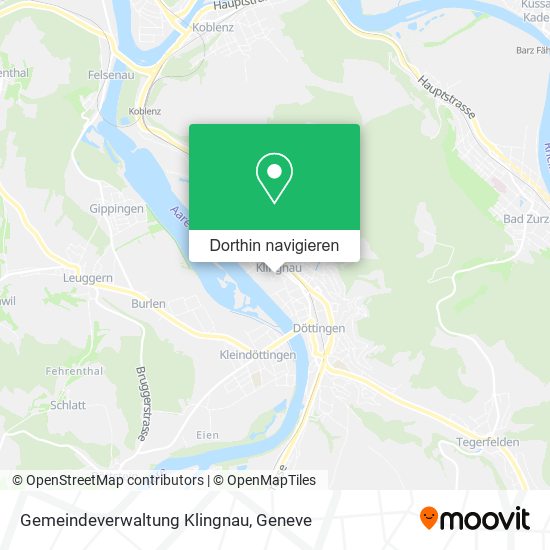 Gemeindeverwaltung Klingnau Karte