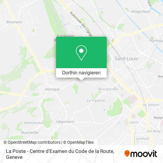 La Poste - Centre d'Examen du Code de la Route Karte