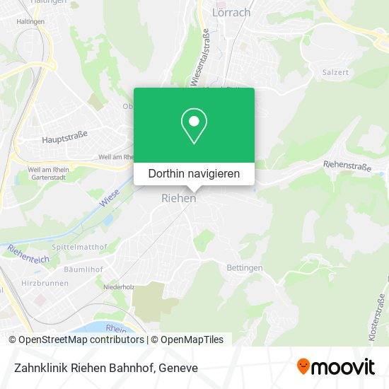 Zahnklinik Riehen Bahnhof Karte