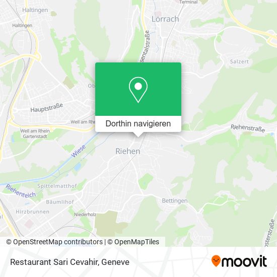 Restaurant Sari Cevahir Karte