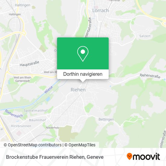 Brockenstube Frauenverein Riehen Karte