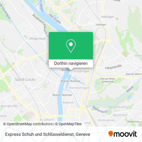 Express Schuh und Schlüsseldienst Karte