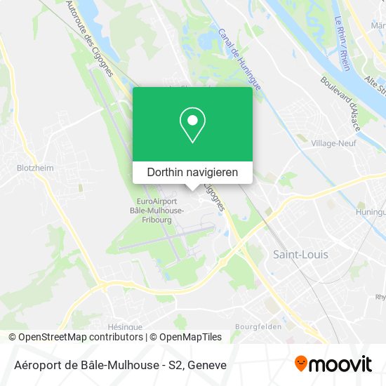 Aéroport de Bâle-Mulhouse - S2 Karte