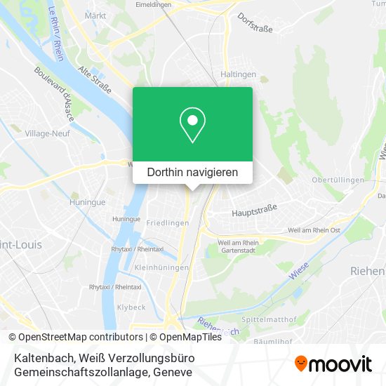 Kaltenbach, Weiß Verzollungsbüro Gemeinschaftszollanlage Karte