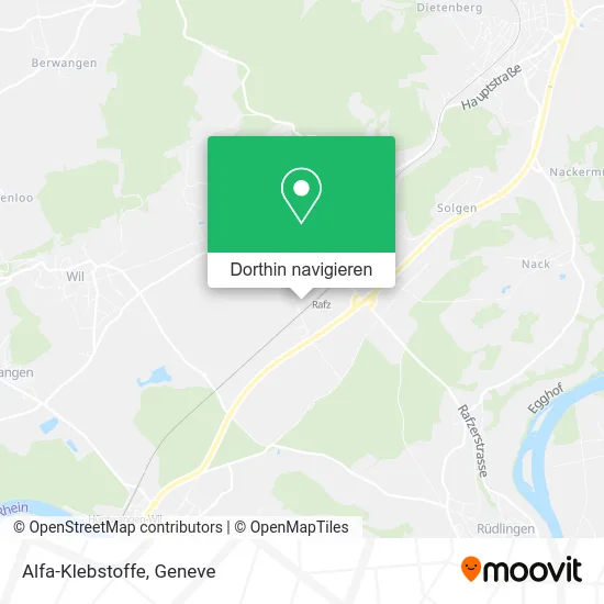 Alfa-Klebstoffe Karte