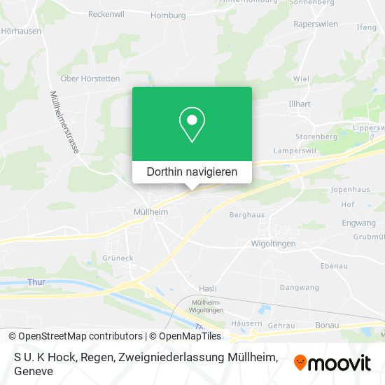 S U. K Hock, Regen, Zweigniederlassung Müllheim Karte