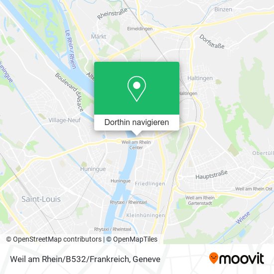 Weil am Rhein/B532/Frankreich Karte