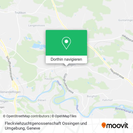 Fleckviehzuchtgenossenschaft Ossingen und Umgebung Karte