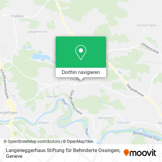 Langeneggerhaus Stiftung für Behinderte Ossingen Karte