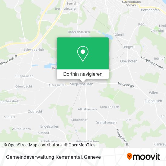 Gemeindeverwaltung Kemmental Karte