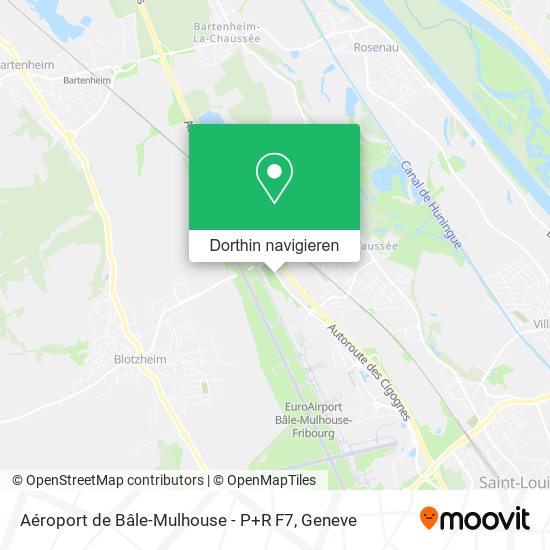 Aéroport de Bâle-Mulhouse - P+R F7 Karte
