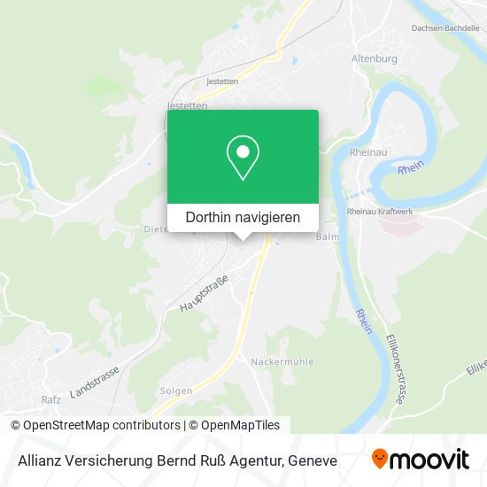 Allianz Versicherung Bernd Ruß Agentur Karte