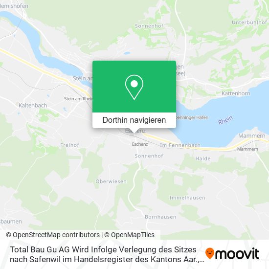 Total Bau Gu AG Wird Infolge Verlegung des Sitzes nach Safenwil im Handelsregister des Kantons Aar. Karte