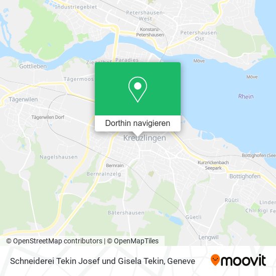 Schneiderei Tekin Josef und Gisela Tekin Karte