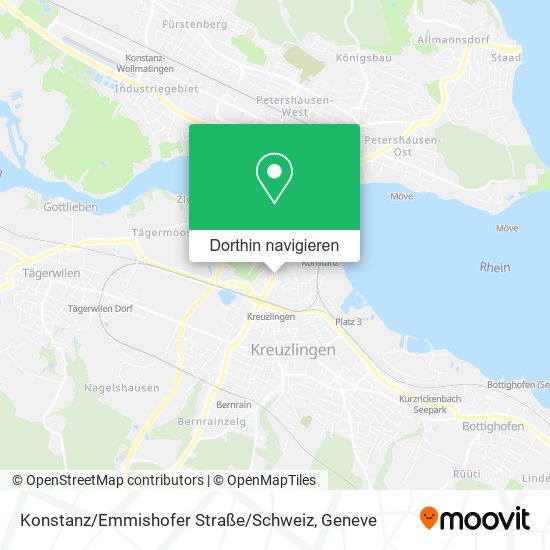 Konstanz / Emmishofer Straße / Schweiz Karte