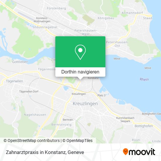 Zahnarztpraxis in Konstanz Karte