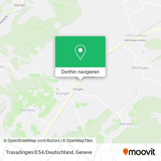 Trasadingen/E54/Deutschland Karte